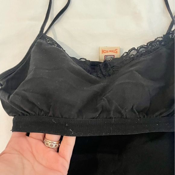 Vintage Faded Glory‎ Womens Cotton Cami Tank Top Fairy Romantic Y2K 90s Lace - Picture 12 of 13